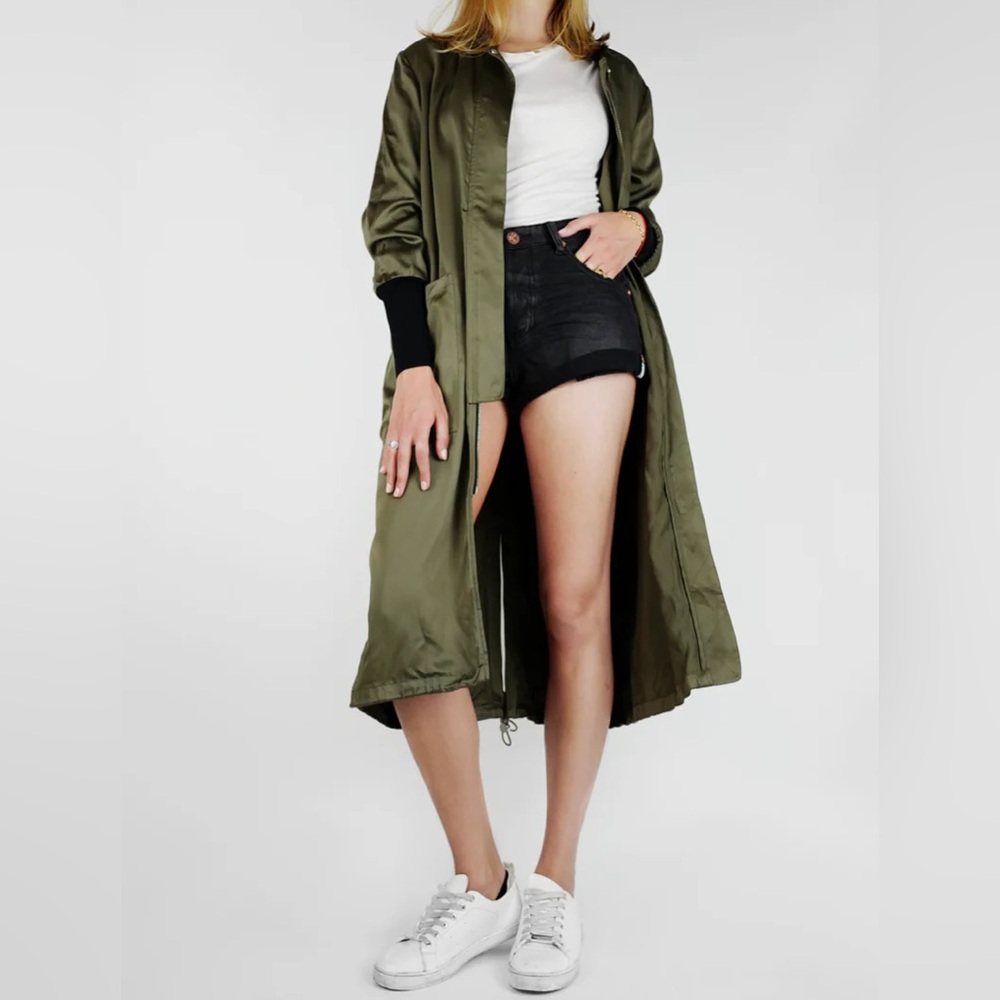 Soia & Kyo Bia midi Bomber Jacket olive green size M